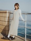Side Button Slit Sleeveless Dress 