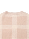 Puffy Sleeves Check Cardigan 