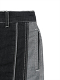 Color Blocked Side Panel Jeans 