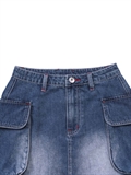  Flip Pocket Denim Skirt