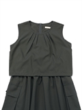Layered Dress With Cargo Pockets 
