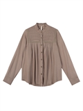 Lacy Pintucked Poplin Shirt 