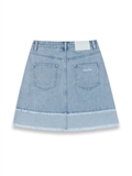  Raw Edge Denim Skirt