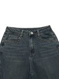  Wide Leg Jeans With Studs