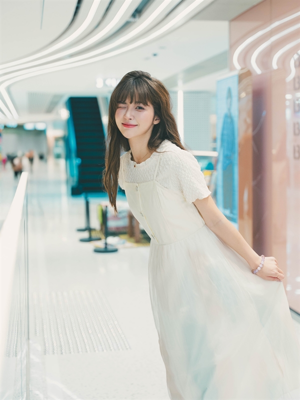 Printed Mesh Layered Dress 