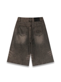  Washed Bermuda Denim Shorts