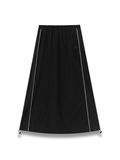  Sporty Drawstring Long Skirt