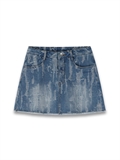  Distressed Denim Skirt