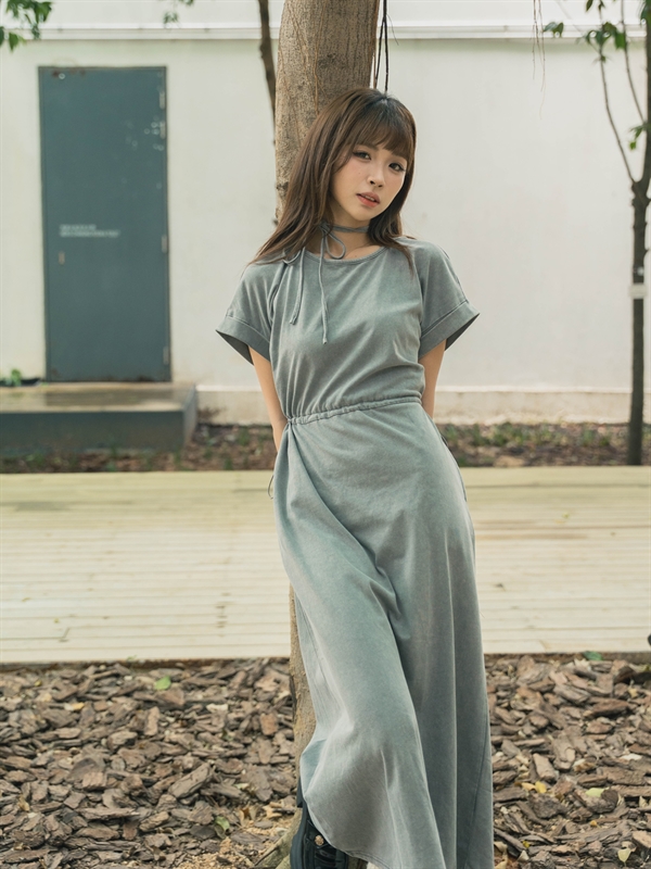 Tie Up T-shirt Dress
