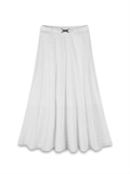Belted Layered Midi Skirt 