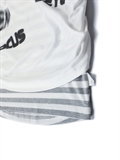  Two Layers Stripe Print Tee