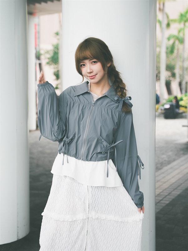 Lace Up Cropped Jacket 