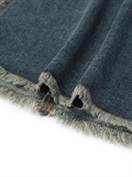  Fringed Edge Denim Skirt