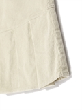  Corduroy Pockets Pleated Skirt