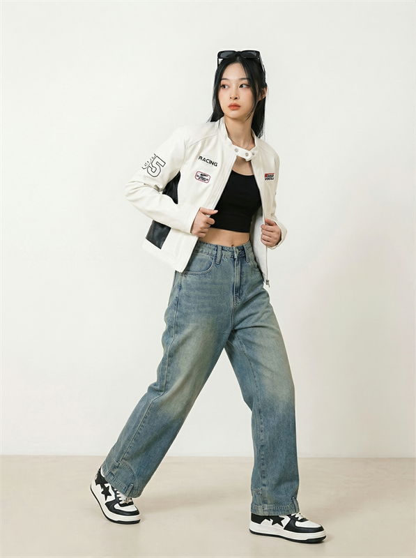 PU Leather Moto Jacket