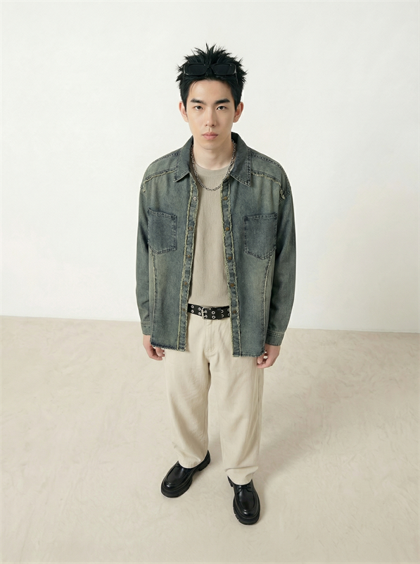 Distressed Denim Shirt