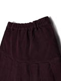  Corduroy Pockets Pleated Skirt