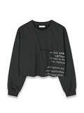  Asymmetric Cut Print Sweatshirt