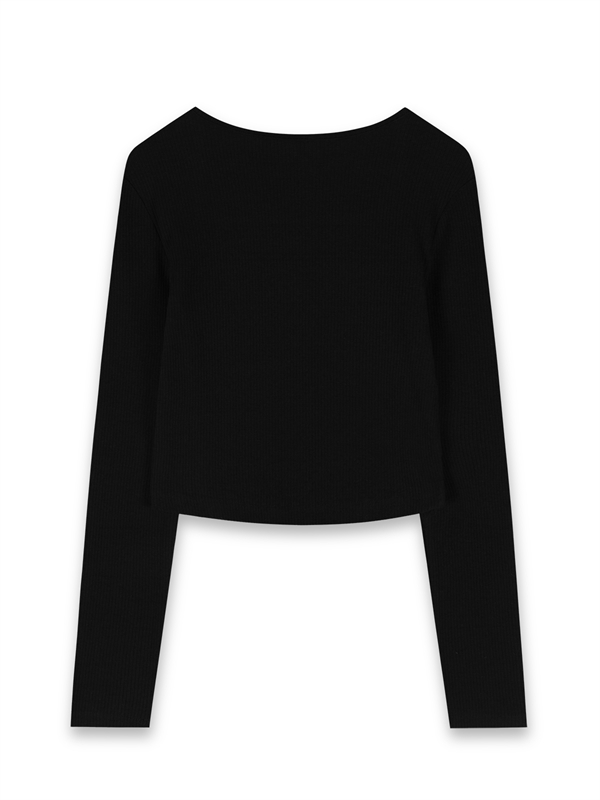 Square Neck Ribbed Top