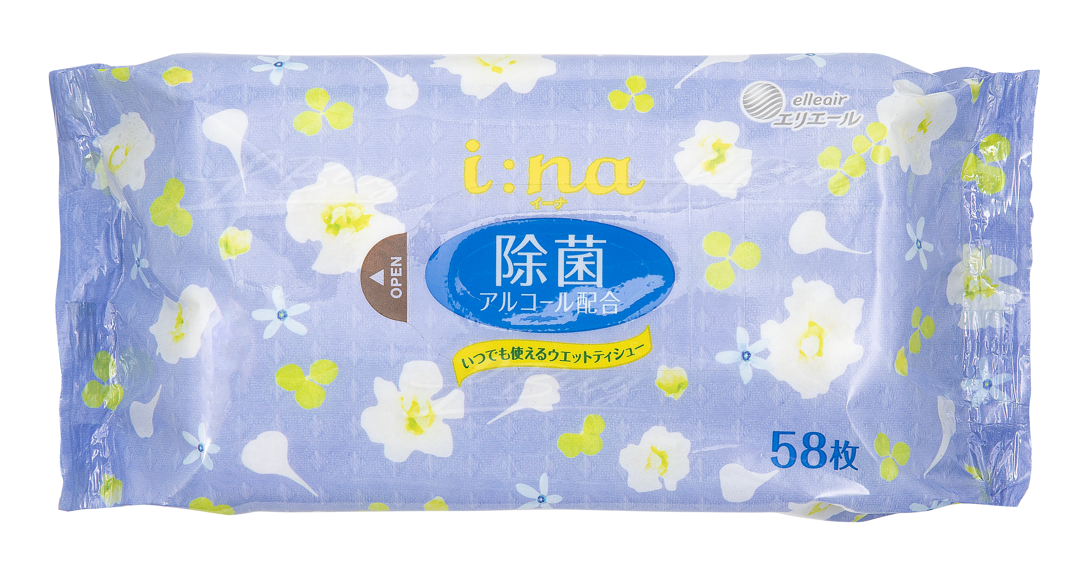 大王製紙 INA除菌酒精消毒濕紙巾58張