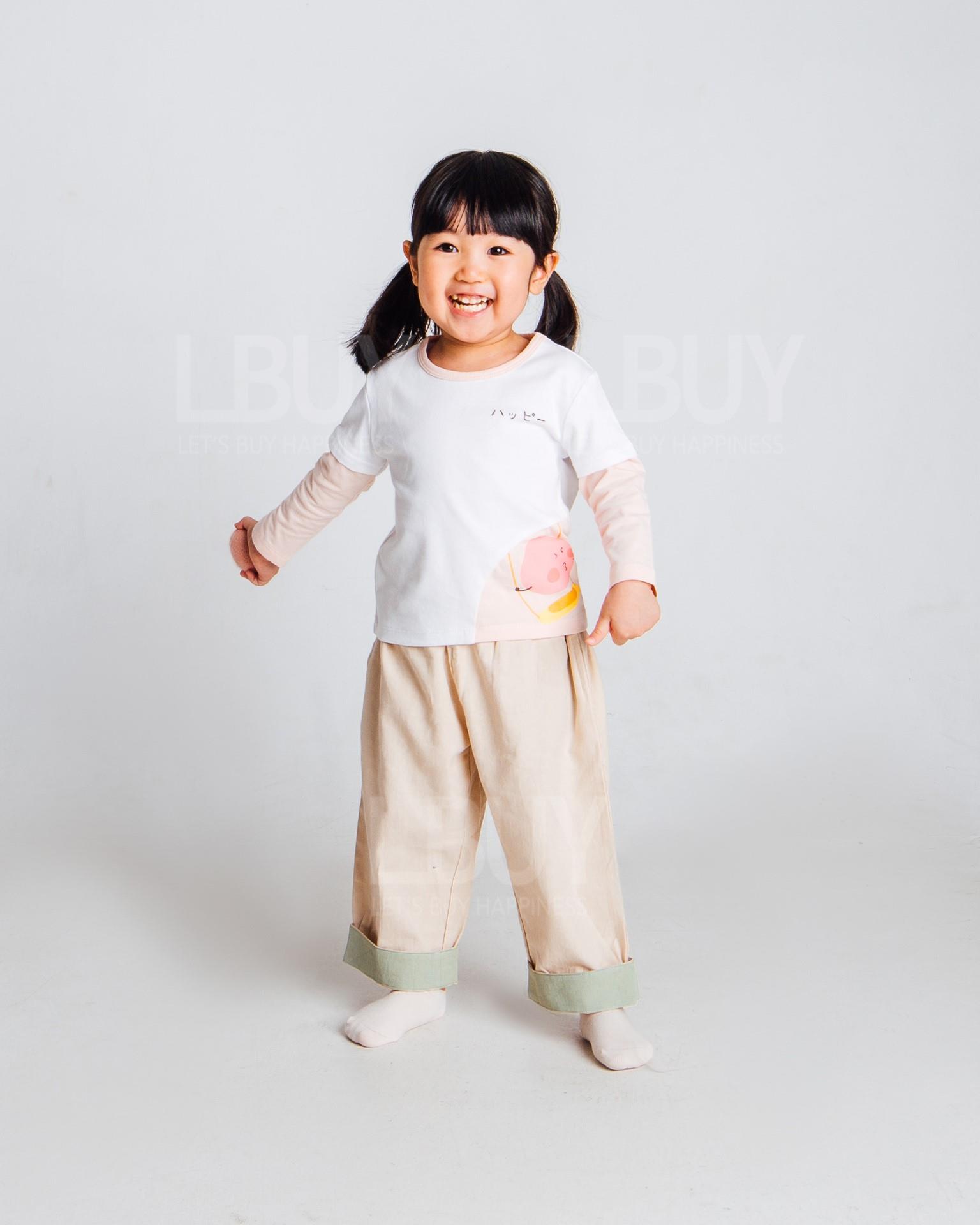 Organic Peach Long Sleeves Tee