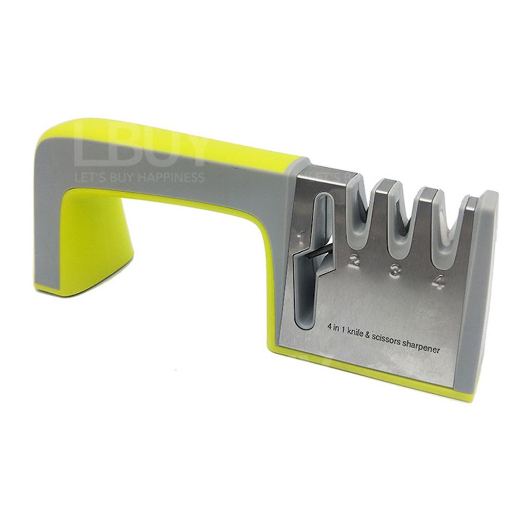 diseno 4-In-1 Knife and Scissors Sharpener Lime Green