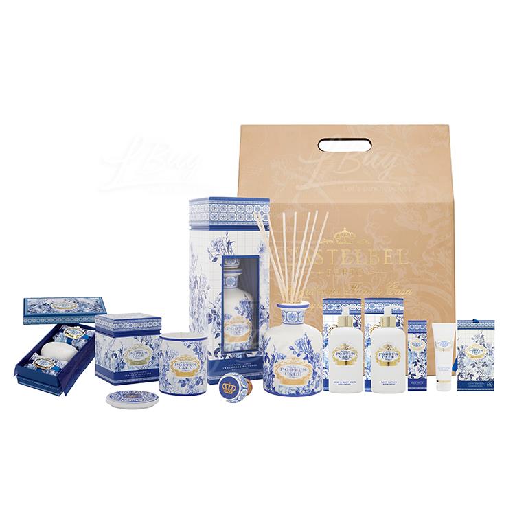 Portus Cale Gold and Blue 香薰座及身體護理套裝 B