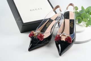 Gucci Strawberry Wooden Heels Highheels