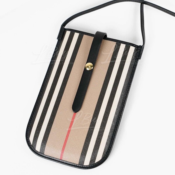 【BURBERRY】ANNE PHONE CROSSBODY BAG BURBERRY Calfskin Anne Phone Case With Strap Brown 1171582