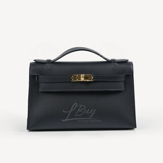 Hermes Pochette Mini Kelly I Black ghw