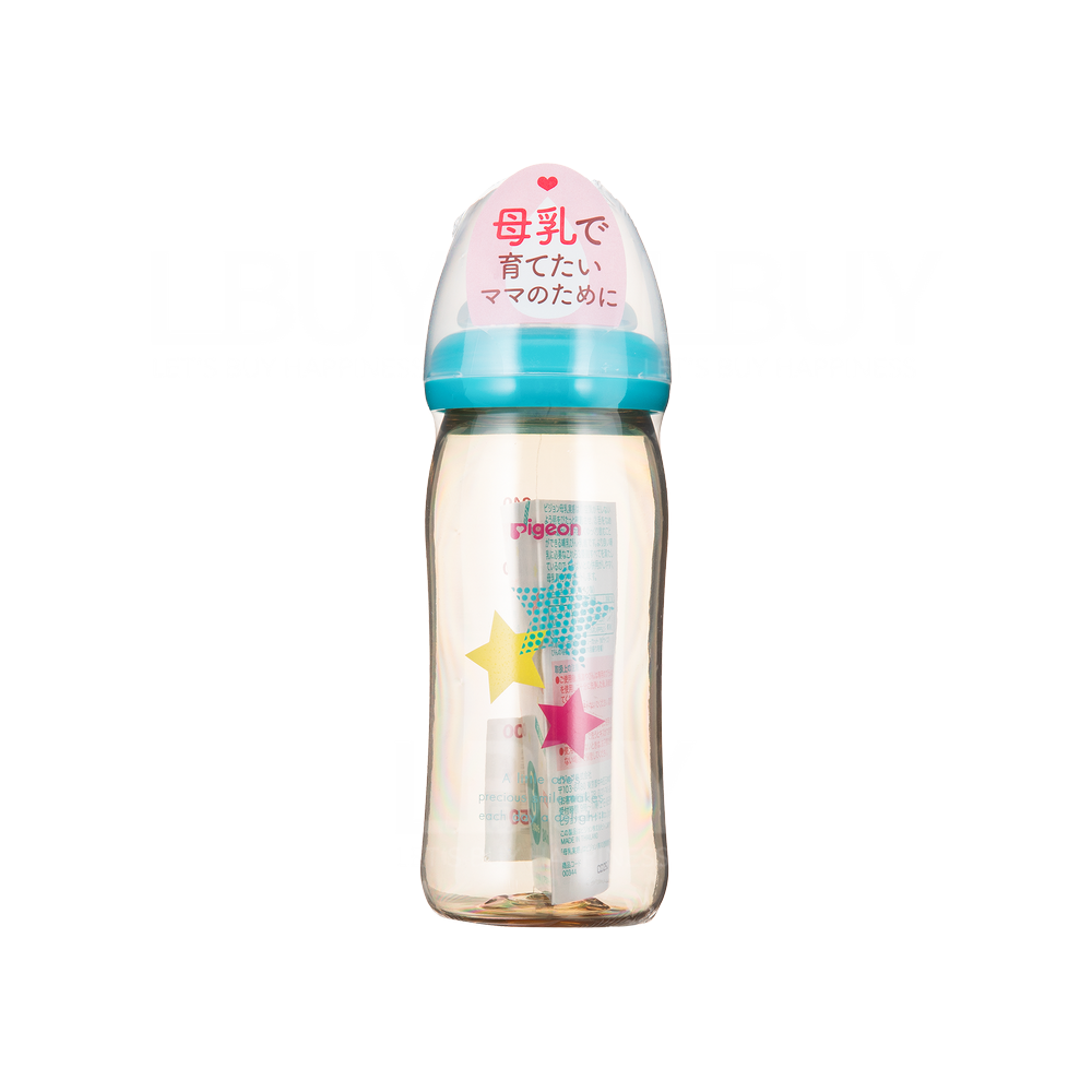 贝亲母乳实感PPSU印花奶瓶(星星) 240ML
