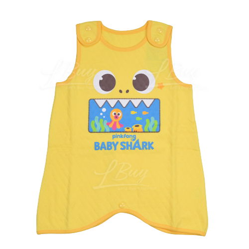 Babyshark yellow Sleep Vest (Size: 90-120)