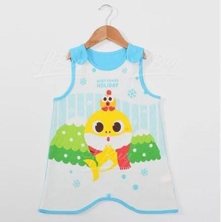 Baby Shark 白色嬰兒睡眠背心 (尺碼:90-110)
