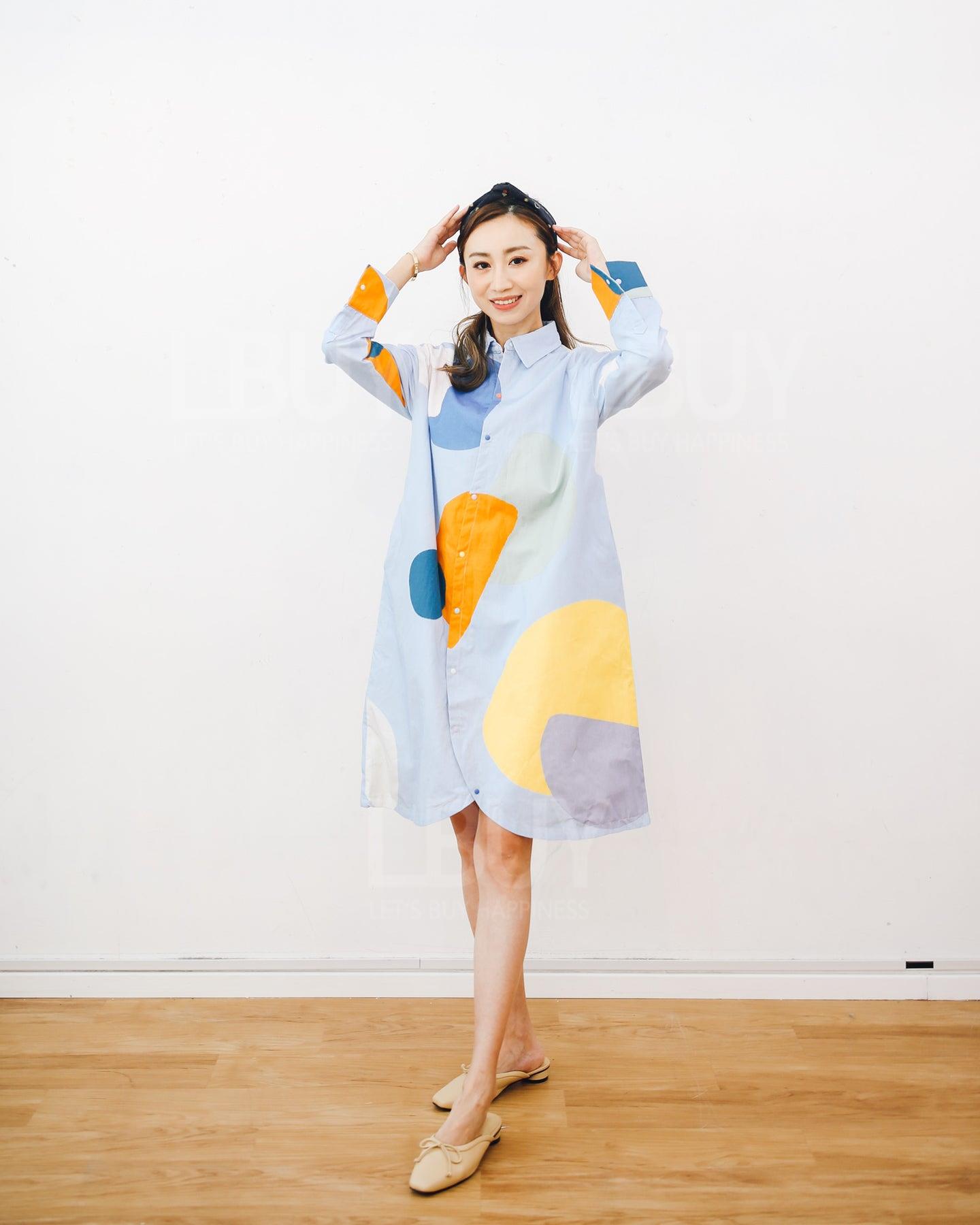 Wiggly Shapes Shirt Dress - Adult (Size：S-M）