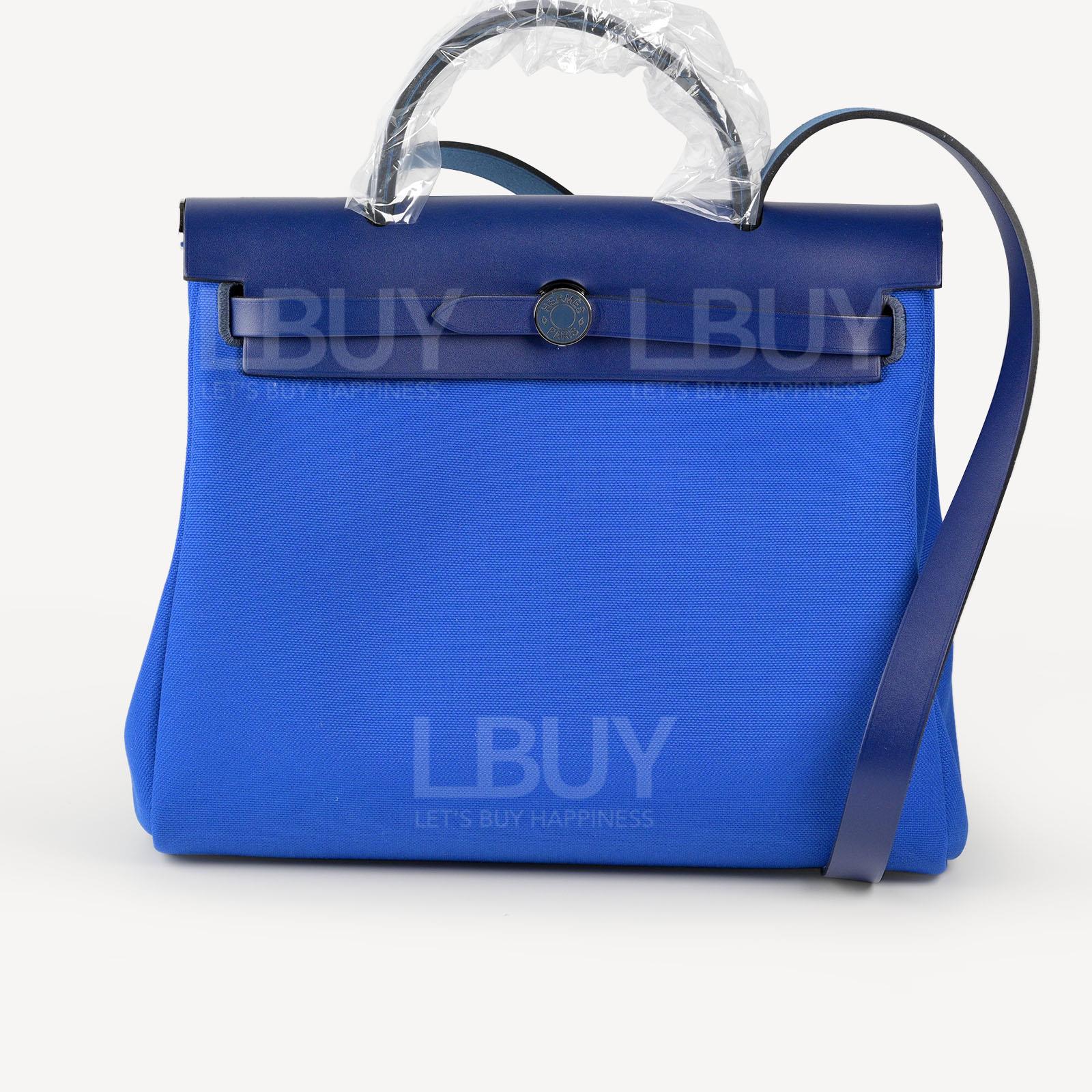 Hermes Herbag Zip 31 Bag Blue phw