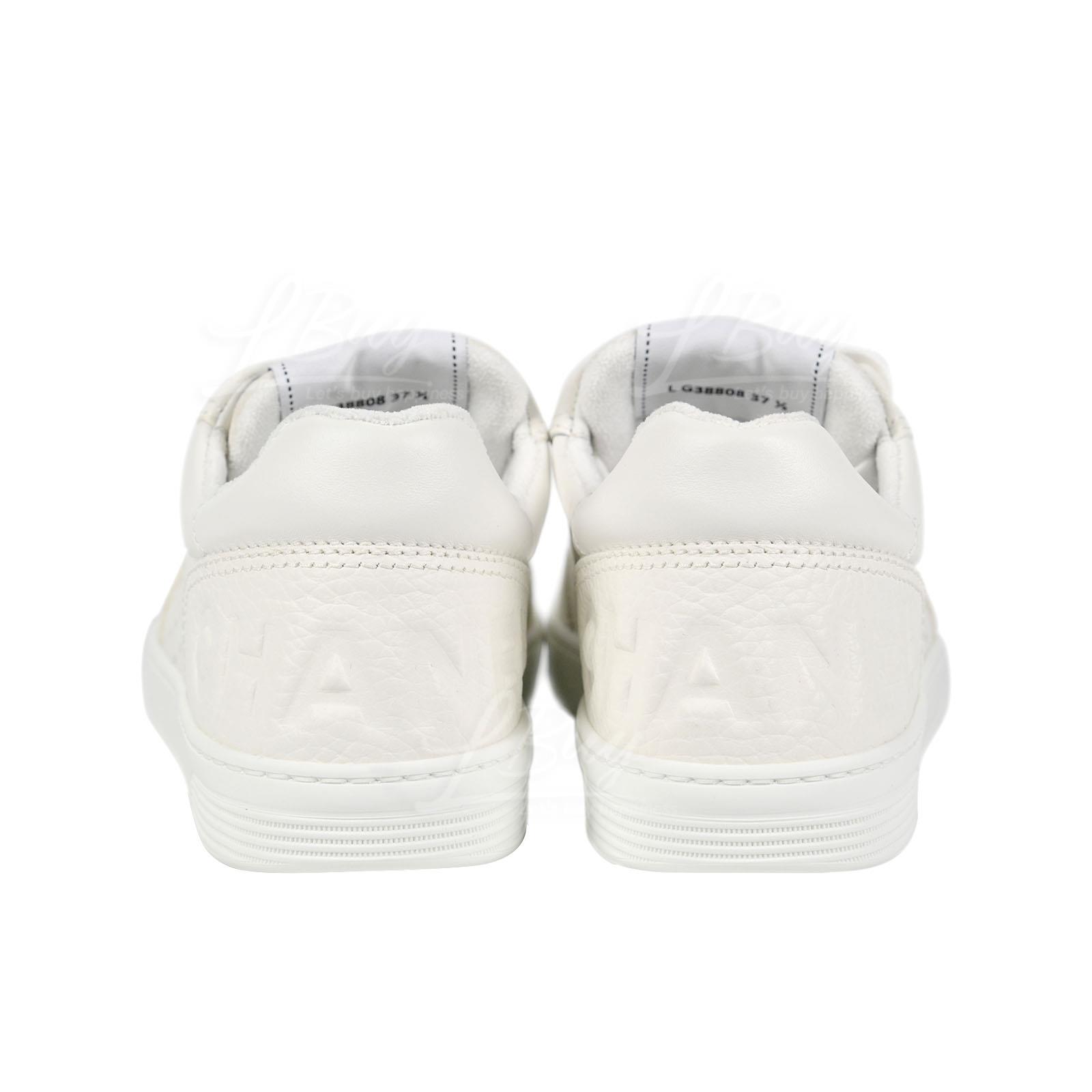 Chanel-Chanel Logo White Sneakers G38808