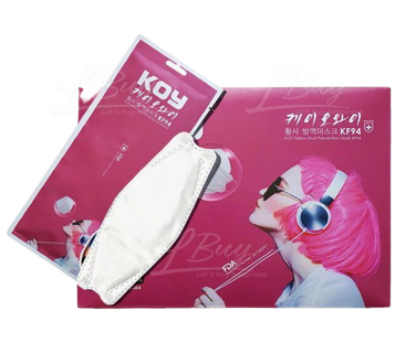 韓國製 KOY KF94 3D 成人立體口罩 50片每盒 獨立包裝 白色 A款