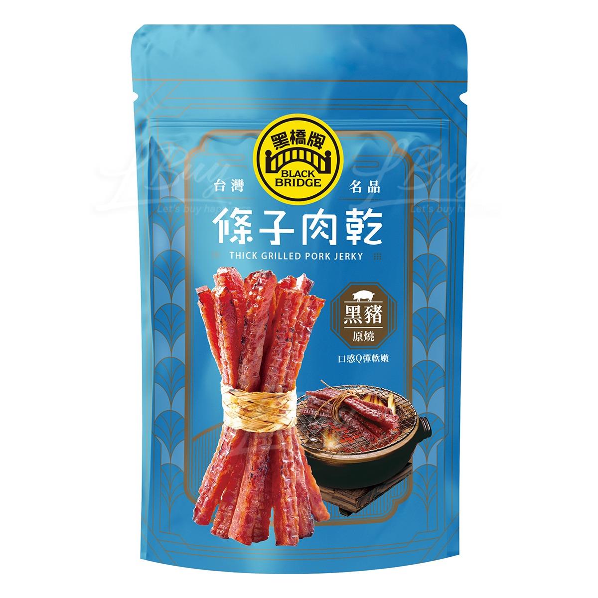 黑橋牌黑豬原味厚燒條子肉乾100g