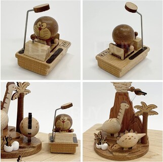 多啦A夢時光機木製音樂盒