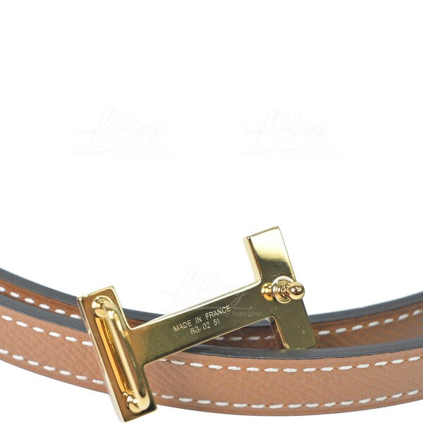 HERMES 大人気 Hベルト フォーカス リバーシブル 13mm Messing HERMES 13mm Leather Focus Belt 80 - Consigned Designs