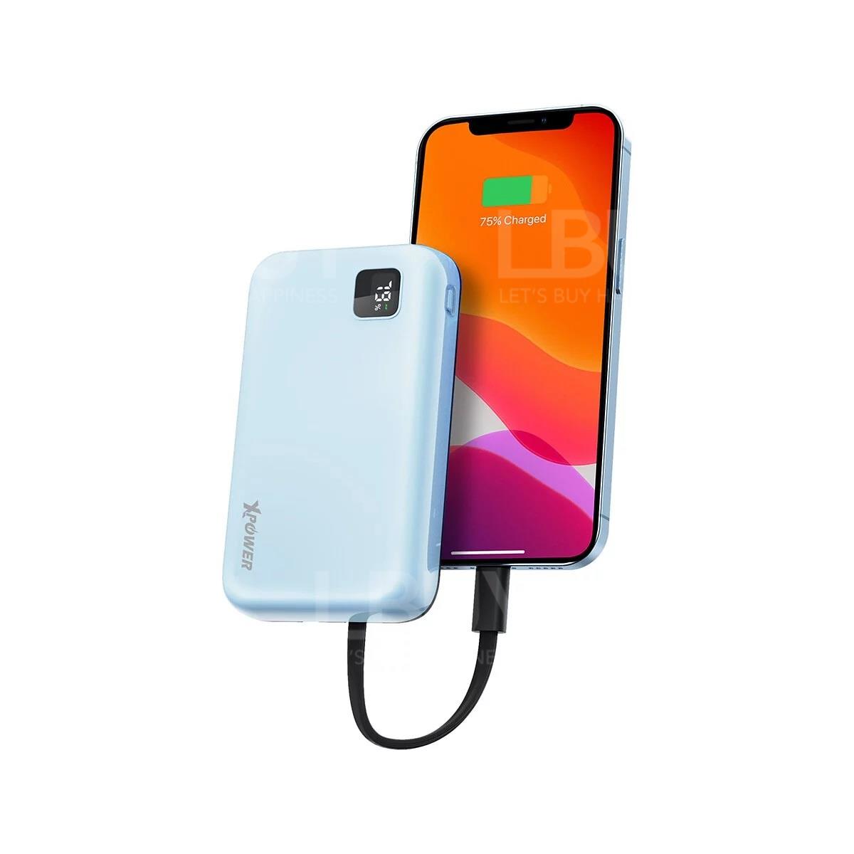 XPower PDL10 10,000mAh  2合1 PD 3.0快速充電器 藍色