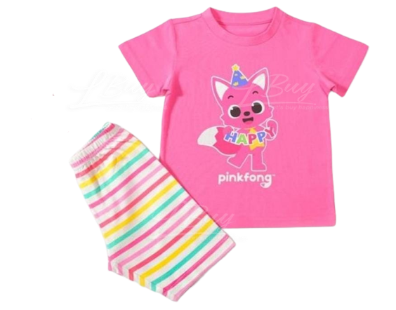 Baby&I Baby Shark Happy短袖套裝（尺寸：90-120）