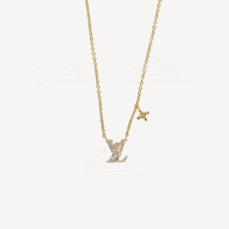 LV Iconic Logo 水晶金色颈链 M00596