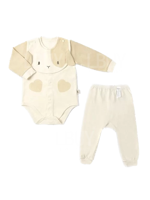 Snap-Up Bodysuit-Leveret (Spring/Fall)嬰兒夾衣連褲-得意小野兔 (春秋)
