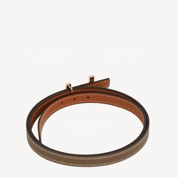 Hermès-Hermes Focus Belt Buckle 13mm Reversible Leather 
