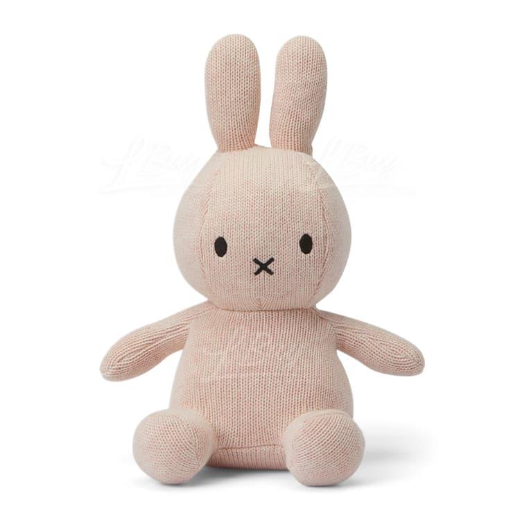 Miffy 有机棉毛绒毛公仔 23cm 粉金色间条