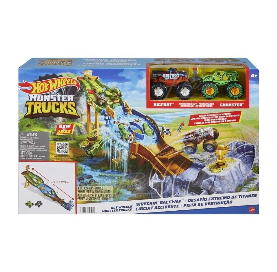 Hot Wheels HGV12 Hot Wheels Monster Trucks Wreckin Raceway Playset