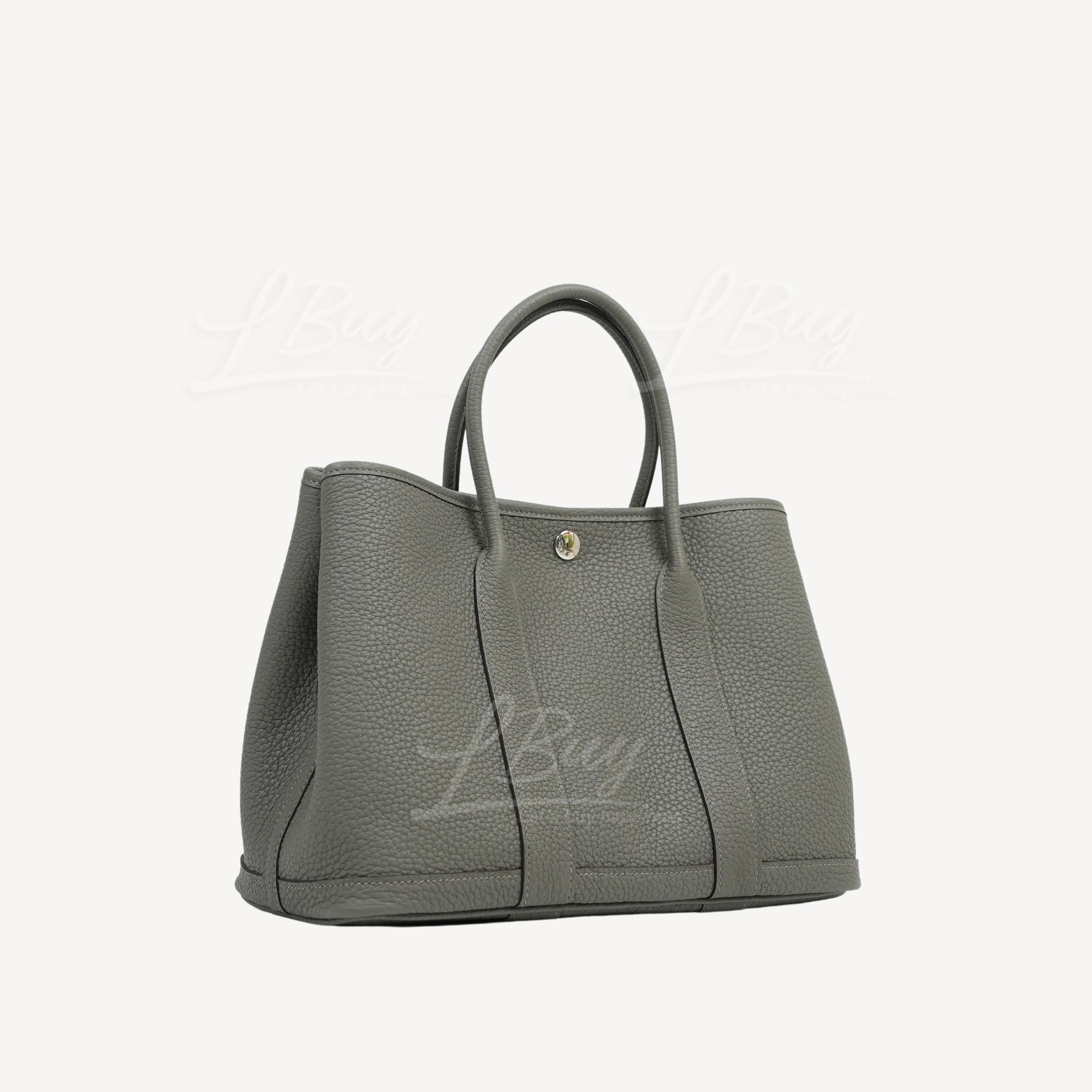 【キャンバス/Vert De Gris&Noir】HERMES Garden Party 30 TPM Hermès-Hermes Garden Party 30 Bag 0L Gris Meyer