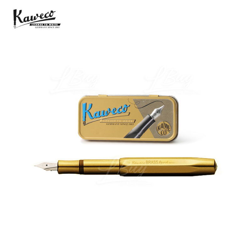 KAWECO BRASS運動系列 銅制鋼筆 配F筆尖 0.7mm和原裝禮盒-黃銅色