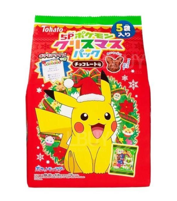 Tohato比卡超朱古力脆片5包裝(聖誕版)